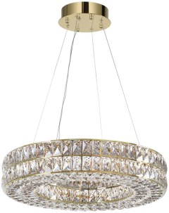 Подвесная люстра  золото/металл/хрусталь LED 52W 4000K 2971Лм кольцо Odeon light