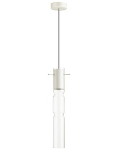 Подвесной светильник PENDANT белый прозрачный металл стекло LED 5W 3000K Odeon light