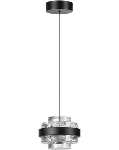 Подвесной светильник черный металл акрил LED 6W 4000K 432лм Odeon light