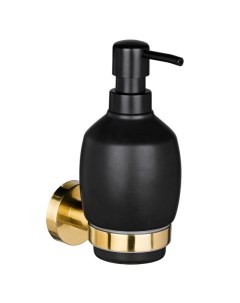 Дозатор для жидкого мыла Oro Nero 350мл керамика черный золото Moroshka