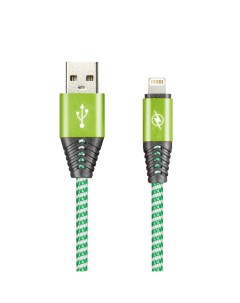 Кабель USB Lightning 8 pin 2A 1м зеленый HEDGEHOG ik 512HH green Smartbuy
