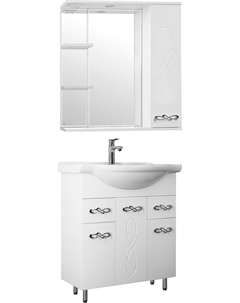 Тумба с раковиной Венеция 75 см напольная, белая Style line