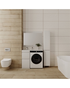 Тумба с раковиной Даллас 100 см 2 ящика, напольная Люкс белая, PLUS, ЭМАЛЬ Style line