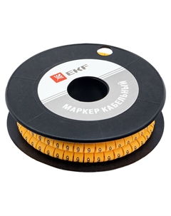 Маркеры кабельные (клипсы) PROxima 3-4,2 мм цифра 9 желтые (1000 шт.) (plc-KM-2.5-9) Ekf