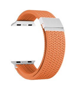 Плетеный нейлоновый ремешок для Apple Watch 42 44 45 49 mm PLEIONE оранжевый Lyambda