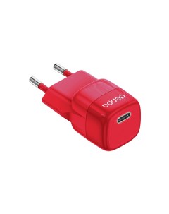 Сетевое зарядное устройство Type C с быстрой зарядкой Power Delivery 20Вт красный Deppa