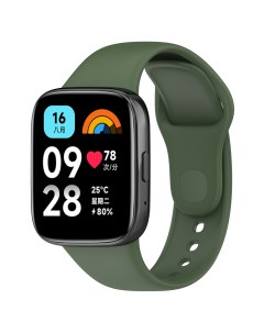 Силиконовый ремешок для Redmi Watch 3 Lite Redmi Watch 3 Active темно зеленый Xiaomi