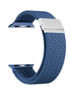 Плетеный нейлоновый ремешок для Apple Watch 42 44 45 49 mm PLEIONE синий Lyambda