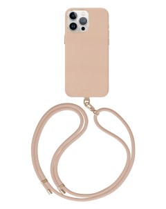 Чехол для iPhone 15 Pro Max с MagSafe и шнурком Dusty Nude Uniq