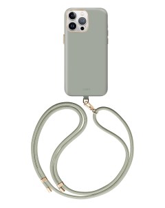 Чехол для iPhone 15 Pro Max с MagSafe со шнурком Soft Sage Uniq