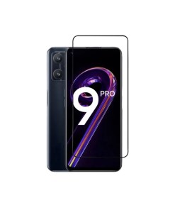 Защитное стекло для Realme 9 Pro полный клей черный Mobility