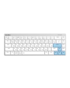 Проводная беспроводная игровая клавиатура EK868 White Blue Dareu