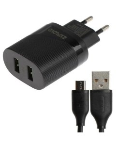 Сетевое зарядное устройство EX Z 1436 2 USB 2 4 А кабель Micro USB черный Exployd