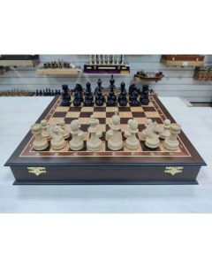 Шахматы подарочные в ларце Венге с утяжеленными фигурами премиум Lavochkashop