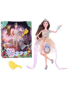 Кукла SK015D Цветочная Фея в золотистом платье подвижные руки и ноги Oubaoloon