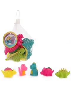 Набор игрушек для ванны ПВХ Динозавры 112668 5 шт сетка Ути пути