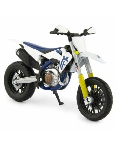 Мотоцикл коллекционный Husqvarna FS 450 Supermoto CYCLE DISPENSER 1 18 сине белый Maisto