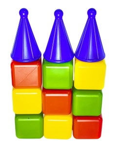 Набор кубиков Башня средний Пластмастер