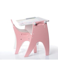 Детский стол и стул Части света розовый Tech kids