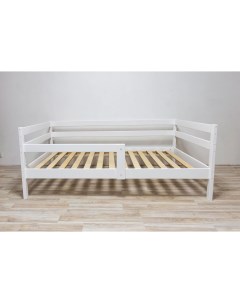 Кровать детская Софа 140х70 цвет белый без ящиков Comfy-meb