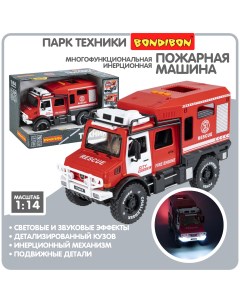 Многофункциональная инерционная машинка ПАРК ТЕХНИКИ пожарный внедорожник BO Bondibon