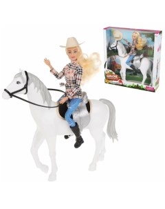 Игровой набор На прогулке Кукла с лошадью Defa lucy