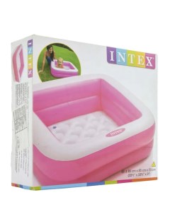 Мягкий надувной бассейн INTEX 57100 розовый 83х83х23 Nobrand