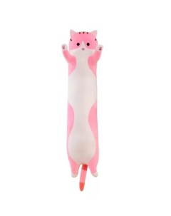 Мягкая игрушка обнимашка Кот батон розовый 50 см Nobrand