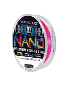 Леска рыболовная NANO NEON FUXIA 0 25 мм 100 метров для рыбалки для фидерной ловл Balsax