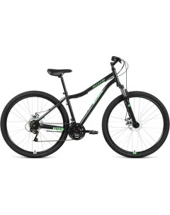 Велосипед Mtb Ht 2 0 D 21 скорость ростовка 21 чёрный ярко зелёный 29 Altair