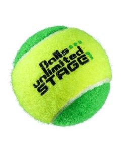 Мячи для большого тенниса Stage 1 уровень зеленый 3 шт в упаковке Balls unlimited