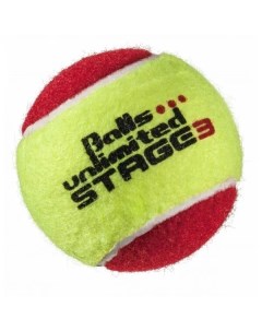 Теннисный мяч Stage 3 уровень красный 3 шт в тубе Balls unlimited