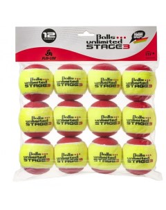 Теннисный мяч Stage 3 уровень 3 красный 12 шт в упаковке Balls unlimited