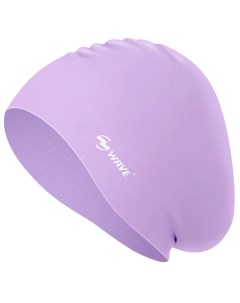 Шапочка для плавания силиконовая для длинных волос 56 67 см фиолетовая SC4614 Wave