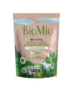 Таблетки Bio total для посудомоечной машины с маслом эвкалипта 60 Biomio