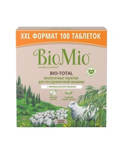 Таблетки Bio total для посудомоечной машины с маслом эвкалипта 100 Biomio