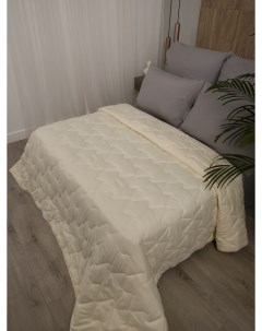 Одеяло стеганное 2 спальное облегченное всесезонное Овечья шерсть 175х200 200 гр м2 Baby nice