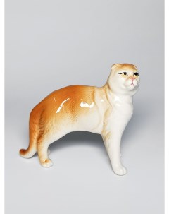 Фигурка Астраханский фарфор Вислоухая кошка Высота 9 см Символ 2023 года Сциталис
