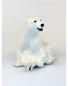 Статуэтка СА 042 Белый медведь сидящий 11 см Сциталис