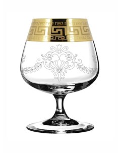 Подарочный набор бокалов с алмазной гравировкой Барокко 410 мл 6 шт Promsiz