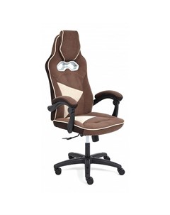 Кресло игровое компьютерное геймерское для пк ARENA коричневый бежевый флок Tetchair