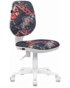 Кресло Fancy MG 201W без подлокотников пластик белый с рисунком Graffity 532415 Brabix