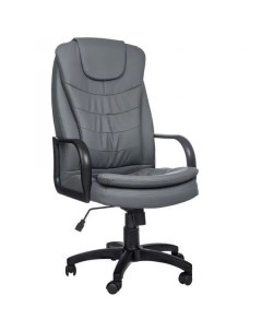 Компьютерное офисное кресло руководителя Patrick 1 серый экокожа на колесиках Роскресла