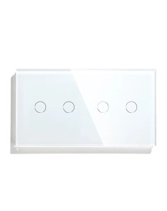 Сенсорный выключатель 4 клавиши 2 поста 2 2 панель стекло Белый Mvava