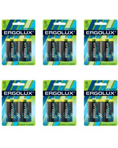 Щелочная батарейка Alkaline D LR20 BL 2 1 5 В 2шт 6уп Ergolux