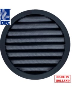 Наружная алюминиевая решетка DSAV 250мм черная с защитной антимоскитной сеткой Dec international