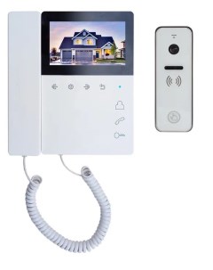 Комплект видеодомофона Elly с трубкой iPanel 2 белая Tantos
