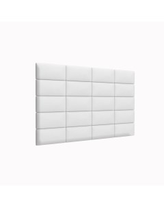 Стеновая панель Eco Leather White 15х30 см 4 шт Tartilla