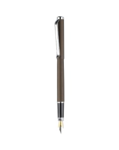 Ручка перьевая Rega синяя 0 8мм корпус графит хром футляр 12шт Luxor
