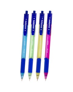 Ручка шариковая масляная автоматическая COLOR MIX синяя 0 7 мм 143239 36 шт Юнландия